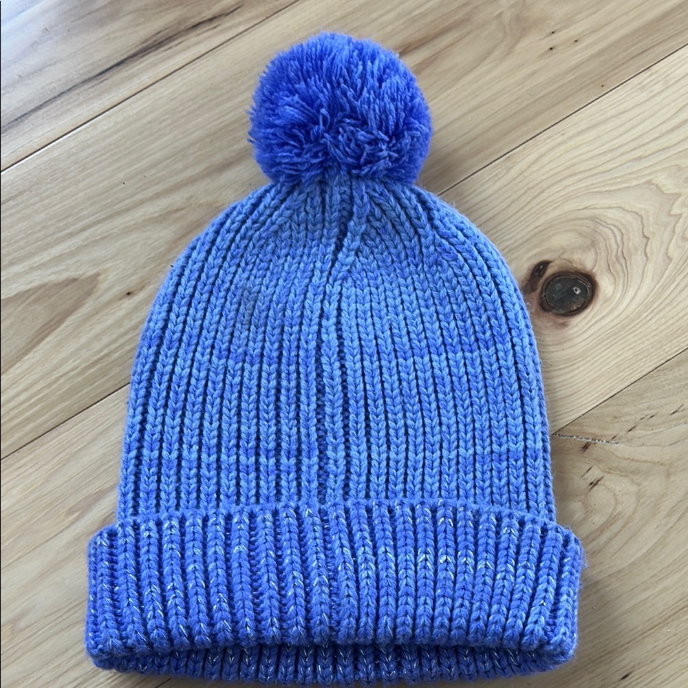 Under Armour Blue Knit Pom-Pom Beanie - Picture 3 of 5